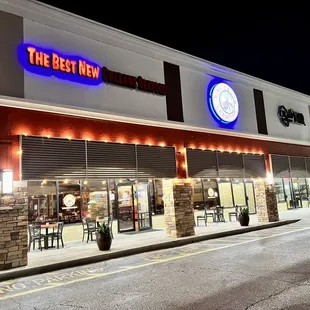 the front of the restaurant