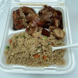 Texas sized portions at King Cajun Grill in the food court at Pentagon City Mall on 8/2/23!