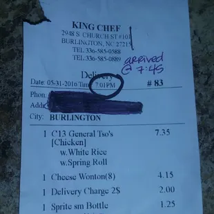 + $4.25 Tip = $20 As a First time customer at King Chef I&apos;m underwhelmed... it will get eaten! just might not be back for awhile