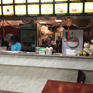 the counter area