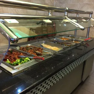 a full view of a buffet