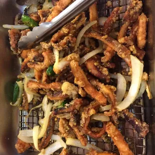 Spicy fried squid!