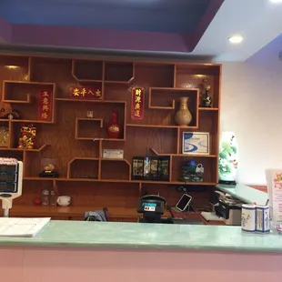 the front desk of the restaurant