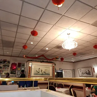 the interior of the restaurant
