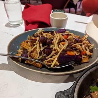 Eggplant in Hot Garlic Sauce with or without Minced Pork Lunch Special
