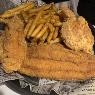 Fried Catfish Basket and Chicken Tender Basket