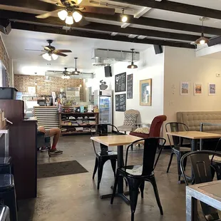 the interior of a coffee shop