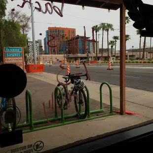 View from inside looking towards A Mountain