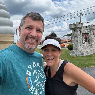 Front of King Cone... come on... You gotta get the cone and castle in the pic!