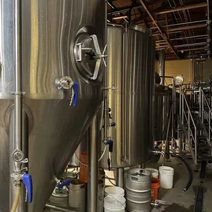 the inside of a brewery