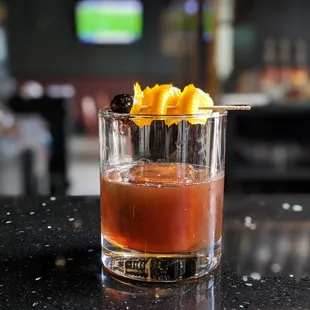 a close up of a drink