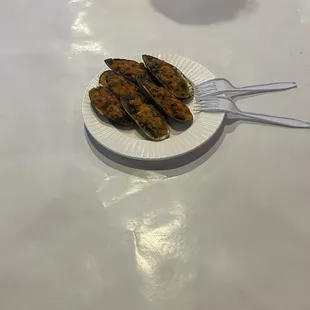 Baked mussels
