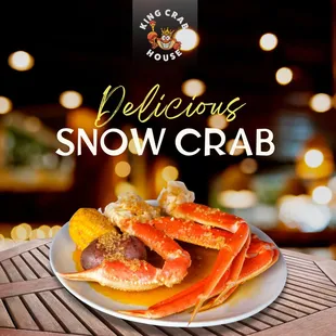 Treat yourself to the ultimate seafood feast with our mouthwatering snow crab legs, offering a delectable burst of flavor in every bite.