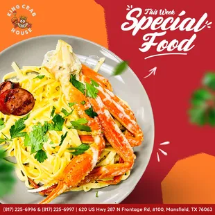 Enjoy delectable pasta crab at King Crab House this summer! 
     !!!!