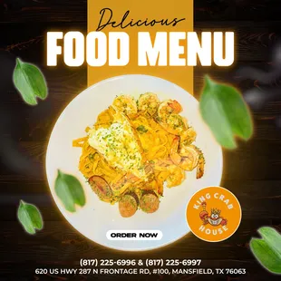 Indulge in delicious pasta with crab at King Crab House!
     !!!!