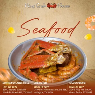 Experience the ultimate seafood feast with our delicious shrimp and crab dishes at King Crab House.