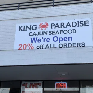the front of the restaurant