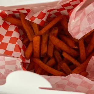 Sweet potato fries. Me like! lol