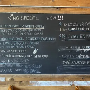 King  Special Wow!!! Menu