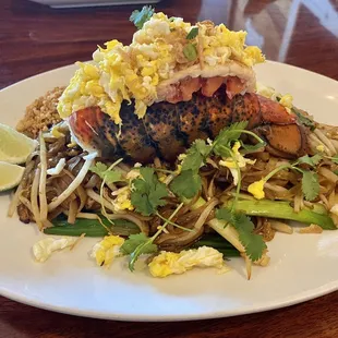 Whole Lobster  tail Pad Thai