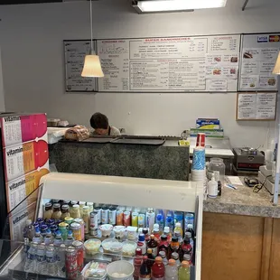 the counter of a king dome deli