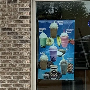 Boba teas, coffee, smoothies