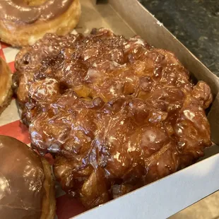 Apple fritters as big as your face!