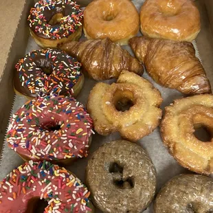 a box of assorted donuts