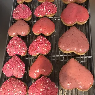 Valentines Heart donuts!!