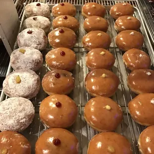 food, donuts, dough desserts