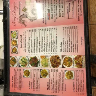 the menu