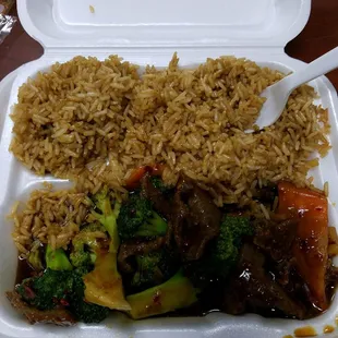 Lunch Beef and Broccoli....Simply amazing and very flavorful. If you&apos;re in the Grand Prairie Area definitely worth the stop!!!