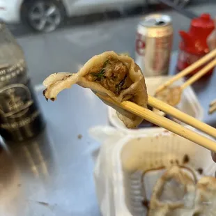 Inside the fried dumpling