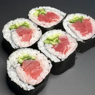 a close up of a king eel sushi