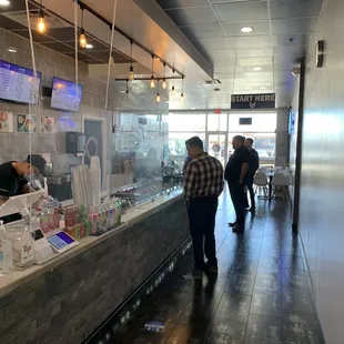 customers at the counter