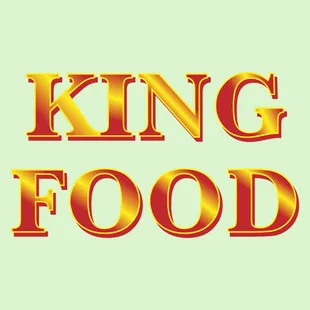 the word king food on a green background