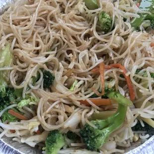 Vegetable Chow Fun (rice noodles).