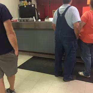 customers at the counter