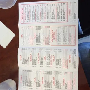 Inside menu