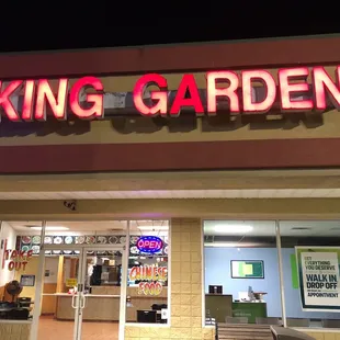 the front of the building