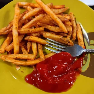 French fries were cold, stale, hard &amp; yucky.