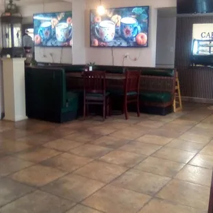 Inside King Grill. Casual but clean.