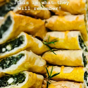Catering bite size Spinach and Feta Pies