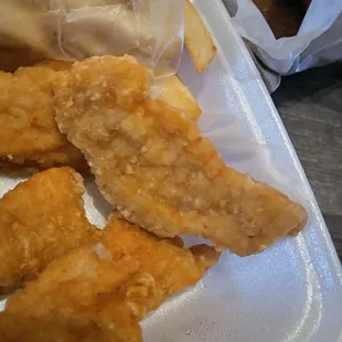 Chicken tenders the size of chicken nuggets