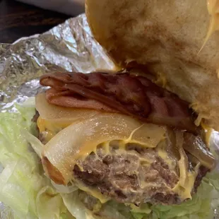 7. Big Baby 1/2 lb. Double Cheeseburger add Bacon