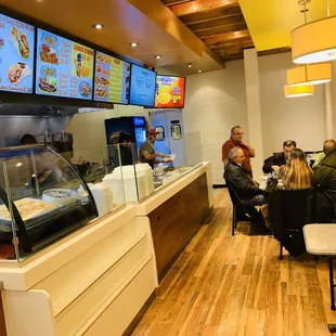 a view of the inside of a restaurant