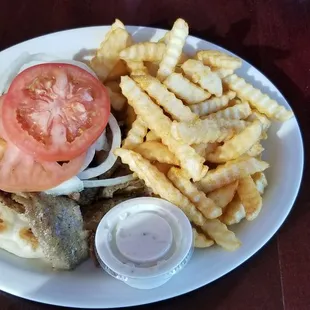 Awesome gyro and fries!