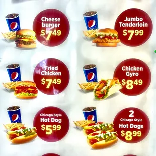 WE HAVE DAILY SPECIAL MENU COMES WITH FRIES AND DRINK. NOBODY BEAT THESE PRICES.