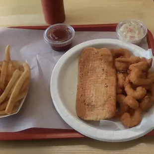 Shrimp Basket with Fries and Coleslaw