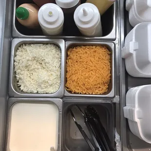 a variety of food items